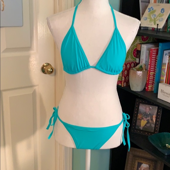 PINK Victoria's Secret Other - Victoria Secret NWOT teal string bikini